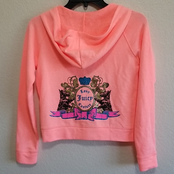 Girls Juicy Couture Hooded Ful Zip Jacket - Picture 1 of 11